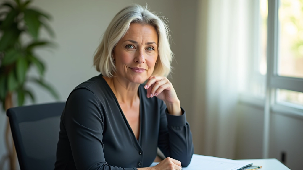 Profissional em ambiente de trabalho refletindo sobre futuro, com janela ao fundo mostrando perspectiva de mudança